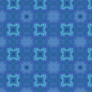 Blue squares with Celtic details 