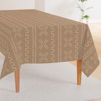 Mud cloth, light brown and cream