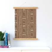 African mud cloth bogolan rust cream