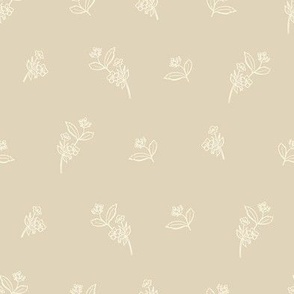 little flowers beige and cream