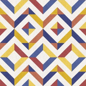 Checker Mirror Chevron Primary Colors (Medium Scale)