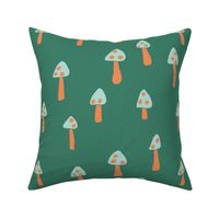 Toad Stools Orange / Dark Teal