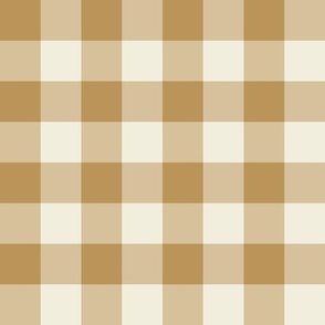 Country gingham in brown. Small scale