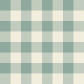 Country gingham in green. Small scale