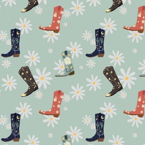 Floral cowboy boots