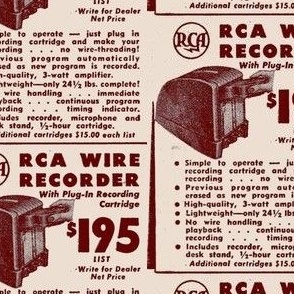 Obsolete Tech: 1948 Wire Recorder Advertisement