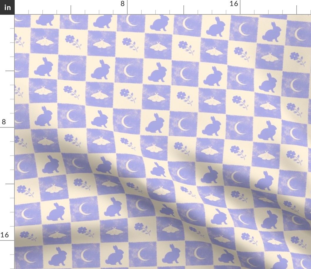 Bunny Moon Stamped Checkerboard