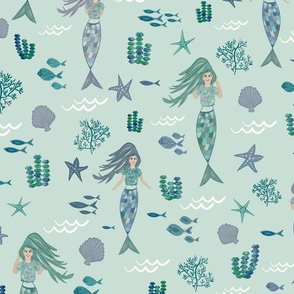 Modern Mermaids Green-01