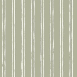 Small Watercolor Painterly Stripes in Dulux White Casper Quarter  with White Cabbage Green Background