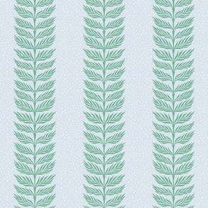 Palm leaf stripe with dots/blue and green/medium 