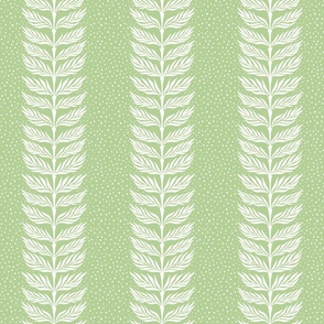 Palm leaf stripe with dots/spring green/medium 