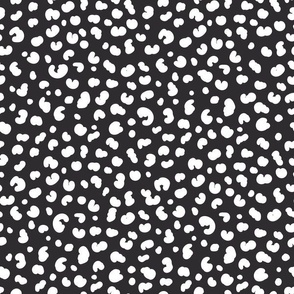 Animal dots white on black (12inch)