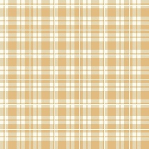 Smaller Scale Be Brave Plaid in Gold and Ivory