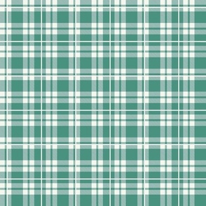 Smaller Scale Be Brave Plaid in Green and Ivory