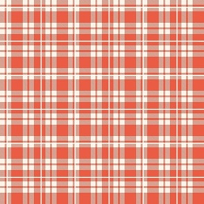 Smaller Scale Be Brave Plaid in Orange and Ivory