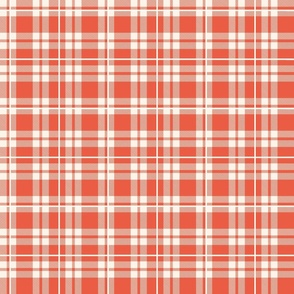 Bigger Scale Be Brave Plaid in Orange and Ivory