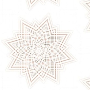geo octagon stars - soft white neutral