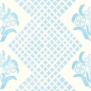 Cheerful Check Pale Blue