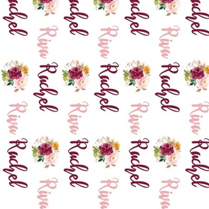 saffron floral custom name personalized - rotated