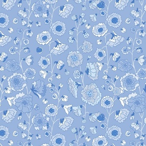 Blue Delphinium pattern