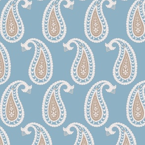 Blue dreamy paisley pattern