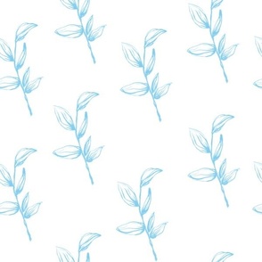 boy blue floral stems