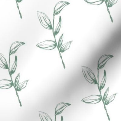 minty green floral stems