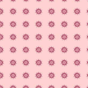 Pink symmetric spot pattern