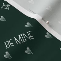 be mine freehand hearts on monstera green