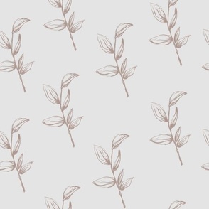 floral stems on light gray