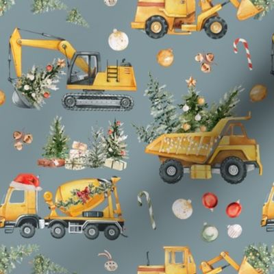 Christmas Construction Trucks / Juniper