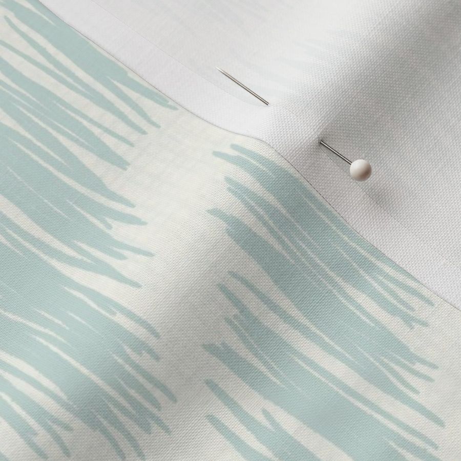 ikat green fan - sea glass color - coastal textured ikat style wallpaper and fabric