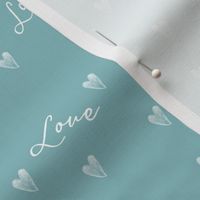 freehand hearts love on meadow sky