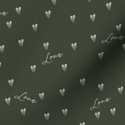freehand hearts love on offshore green