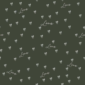 freehand hearts love on offshore green