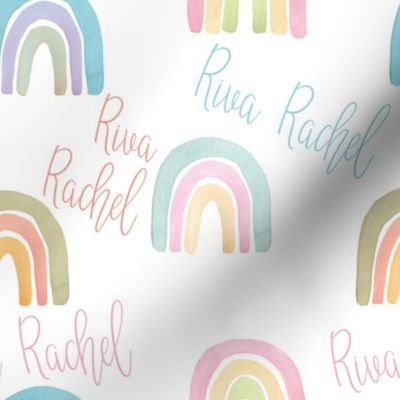 pastel rainbow personalized - Riva Rachel