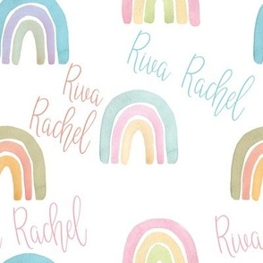 pastel rainbow personalized - Riva Rachel