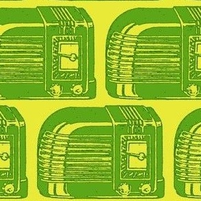 Nifty Fifties Pop Art Portable Radio (bright green / yellow)