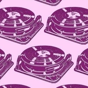 Nifty Fifties Pop Art Record Changer (violet/pink)