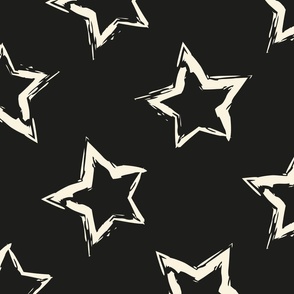stars on black - xl - wallpaper - bedding 
