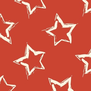 stars on red - xl - wallpaper - bedding 