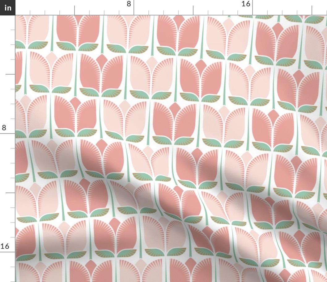 Tulips / New Life / Geometric / Floral / Sweet Pink / Small