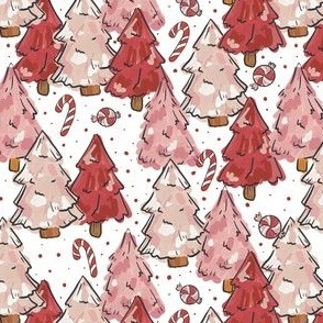 Pink Christmas Forest