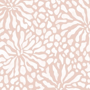 abstract boho garden - modern neutrals I - abstract neutral botanical wallpaper