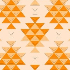 3D Kilim, Orange & Peach