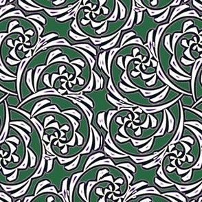 Fiddlehead Swirl  -pine green