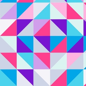Geometric Triangles Quilters Diamond Sugar Jewel Tone Colors in a Medium Scale