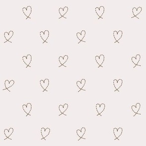 507 -Small scale ant trail dashed line love hearts for valentines, weddings, kids, children apparel, nursery wallpaper, cot sheets, duvet covers, table linen