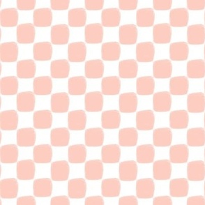 peach checker geometric pattern with texture