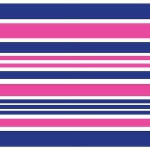 Stripe Pink and Navy
